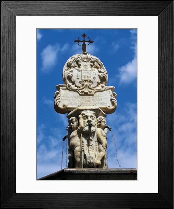 Framed Print : Spain. Region of Murcia. Totana. Baroque fountain (1753) Framed Print : Spain. Region of Murcia. Totana. Baroque fountain (1753)