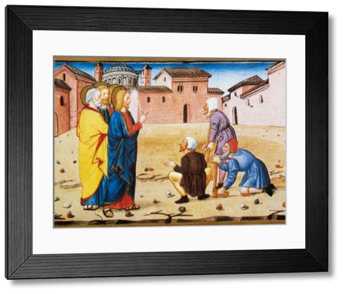 Framed Print : Jesus performing miracles to the disbelief of the Jews. Code Framed Print : Jesus performing miracles to the disbelief of the Jews. Code