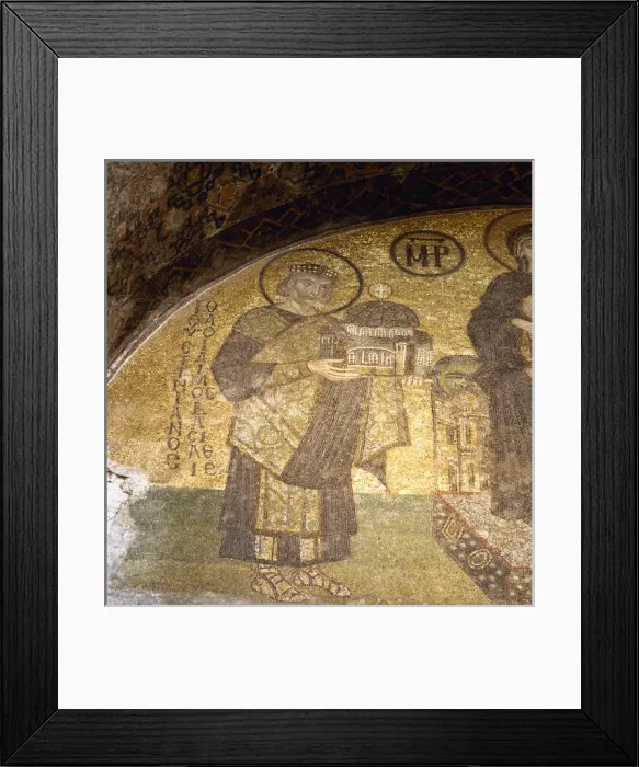 Framed Print : Justinian I (483-565). Mosaic Framed Print : Justinian I (483-565). Mosaic