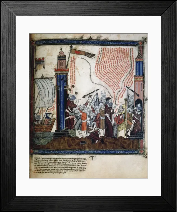 Framed Print : Ramon Llull (1235-1316). Breviculum Codex. Miniature. Baden Framed Print : Ramon Llull (1235-1316). Breviculum Codex. Miniature. Baden