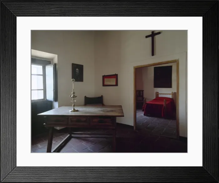 Framed Print : Reconstruction of the cell of Francisco Quevedo. Saint Domin Framed Print : Reconstruction of the cell of Francisco Quevedo. Saint Domin