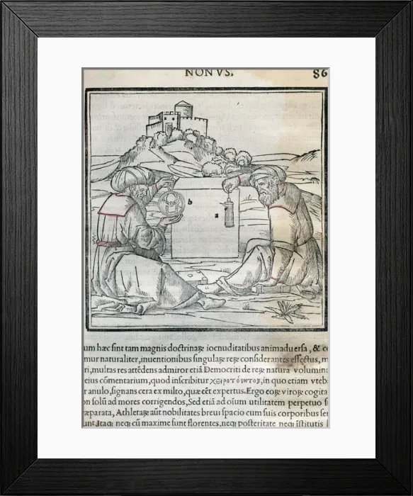 Framed Print : De Architectura by Vitruvius. Detail Framed Print : De Architectura by Vitruvius. Detail