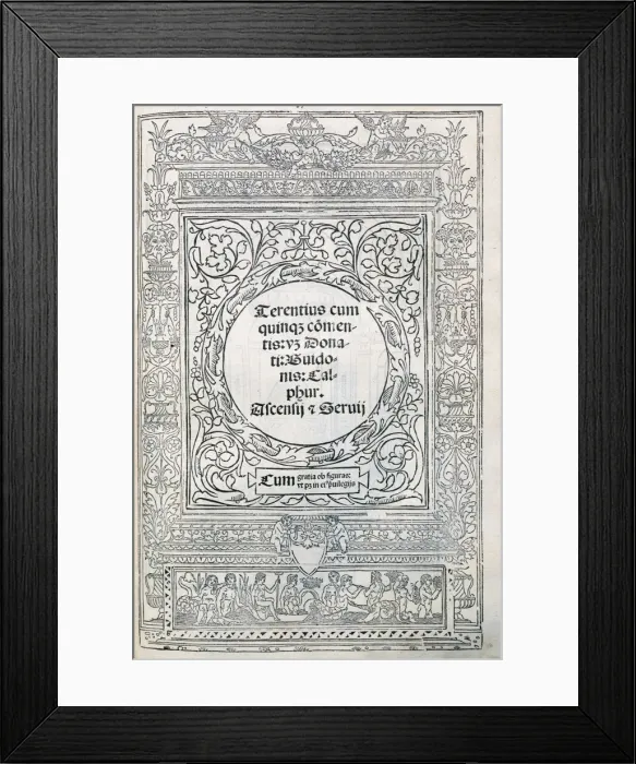 Framed Print : Terence. Comedies Framed Print : Terence. Comedies