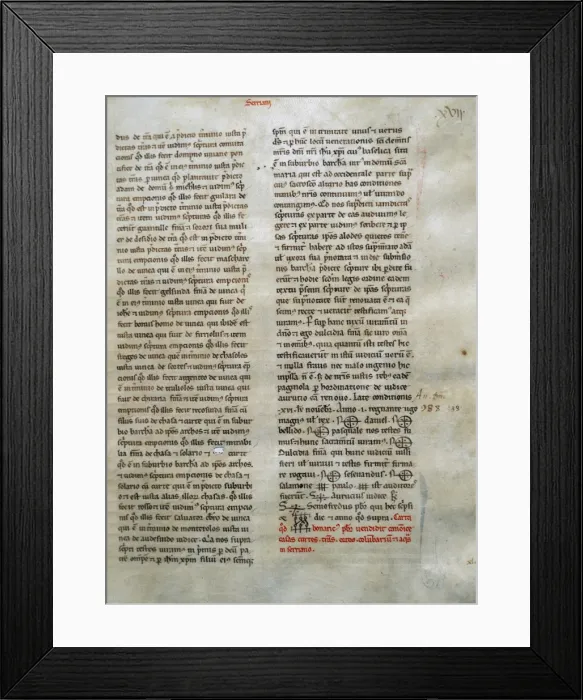 Framed Print : Manuscript about the sale of a plot Framed Print : Manuscript about the sale of a plot