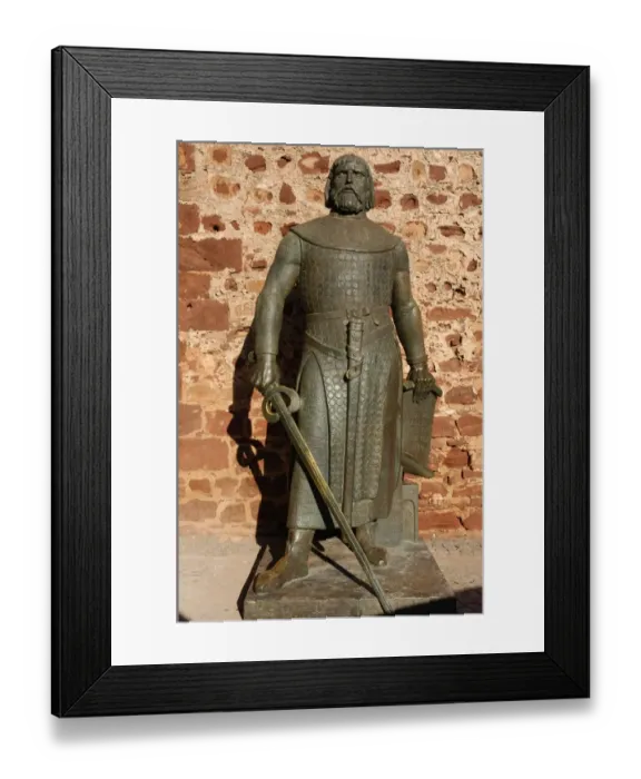 Framed Print : Sancho I of Portugal (1154-1212). Statue. Silves. Algarve. P Framed Print : Sancho I of Portugal (1154-1212). Statue. Silves. Algarve. P