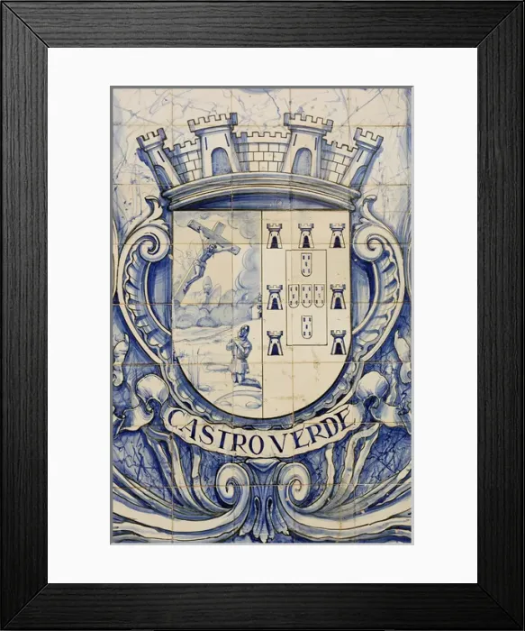 Framed Print : Shield tile. Castro Verde. Portugal Framed Print : Shield tile. Castro Verde. Portugal