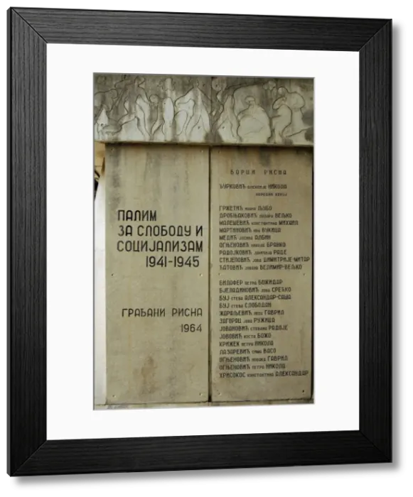 Framed Print : Montenegro. Risan. Communist Monument Framed Print : Montenegro. Risan. Communist Monument