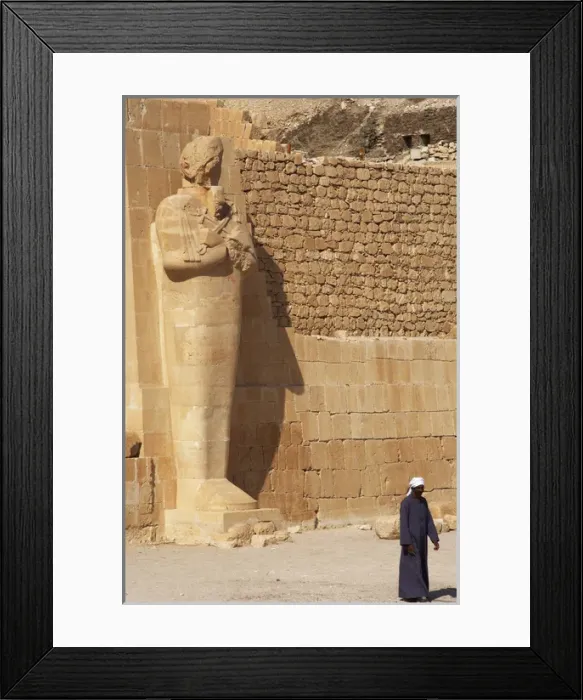 Framed Print : Egypt. Egyptian man in the Hatshepsuts Temple. Deir el-Baha Framed Print : Egypt. Egyptian man in the Hatshepsuts Temple. Deir el-Baha