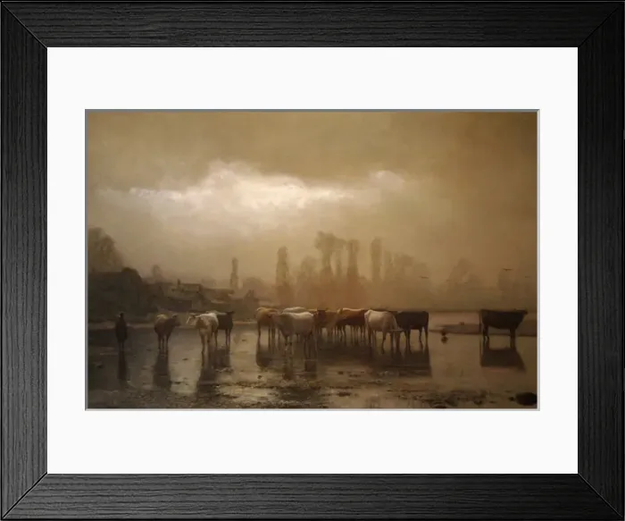 Framed Print : Watering by Laszlo Mednyanzsky Framed Print : Watering by Laszlo Mednyanzsky