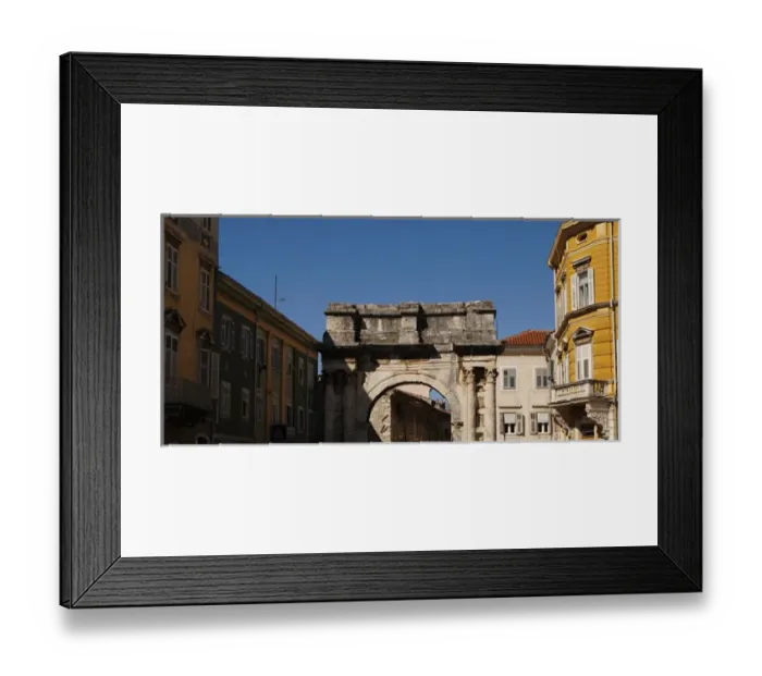 Framed Print : Croatia. Pula. Triumphal Arch of the Sergii Framed Print : Croatia. Pula. Triumphal Arch of the Sergii
