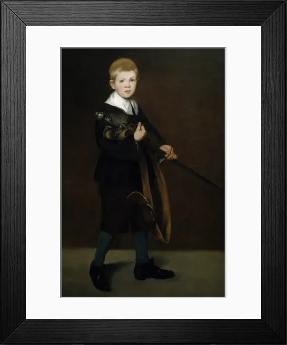 Framed Print : Edouard Manet (1832-1883). Boy with a sword, 1861 Framed Print : Edouard Manet (1832-1883). Boy with a sword, 1861