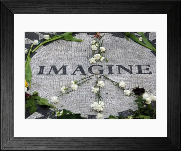 Framed Print : United States. New York. Central Park. Strawberry Fields. Me Framed Print : United States. New York. Central Park. Strawberry Fields. Me