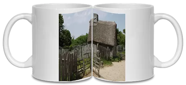 Plimoth Plantation or Historical Museum. English village. Pl