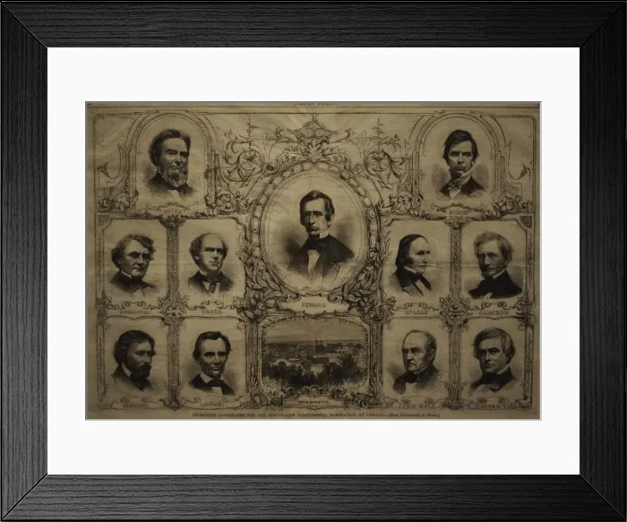 Framed Print : Candidates for the Republican presidential nomination in Chi Framed Print : Candidates for the Republican presidential nomination in Chi