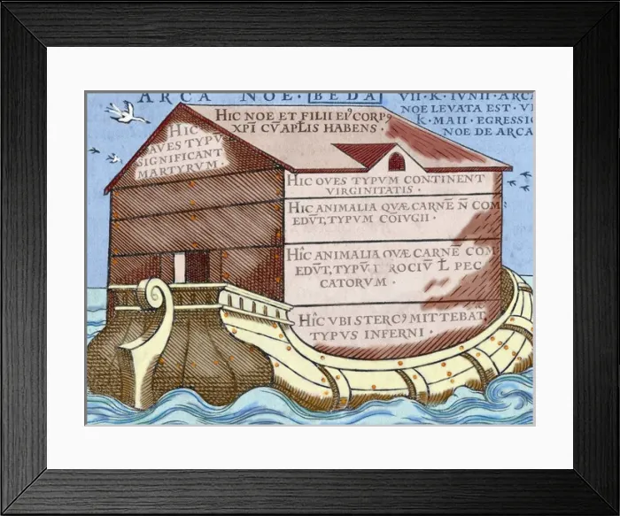Framed Print : Noahs Ark in De Linguis gentium, libellum Framed Print : Noahs Ark in De Linguis gentium, libellum