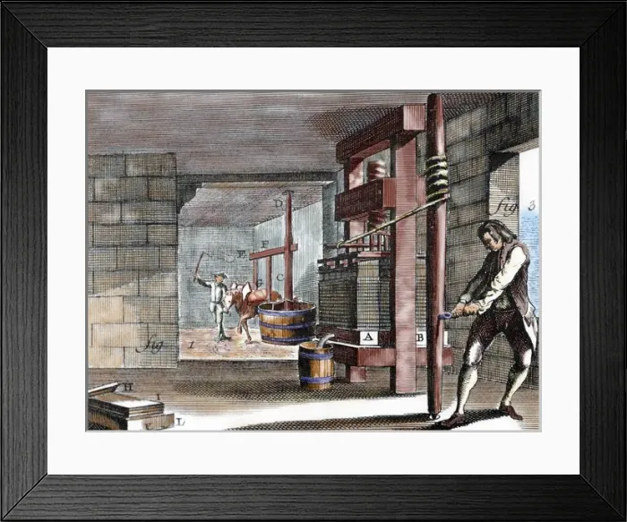 Framed Print : Workshop dedicated to handcrafting the paperboard. Pulping a Framed Print : Workshop dedicated to handcrafting the paperboard. Pulping a