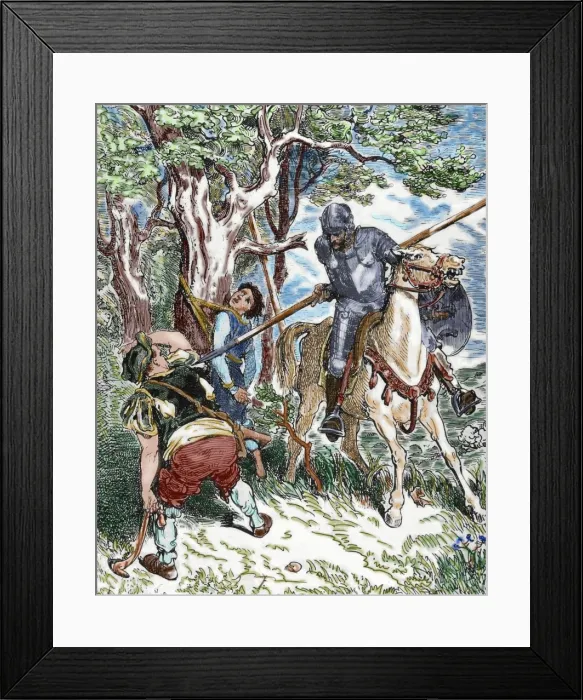 Framed Print : The Ingenious Hidalgo Don Quixote of La Mancha by Spanish wr