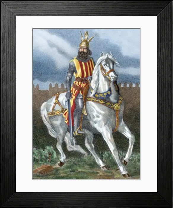 Framed Print : James I The Conqueror (1208-1276) on horseback Framed Print : James I The Conqueror (1208-1276) on horseback