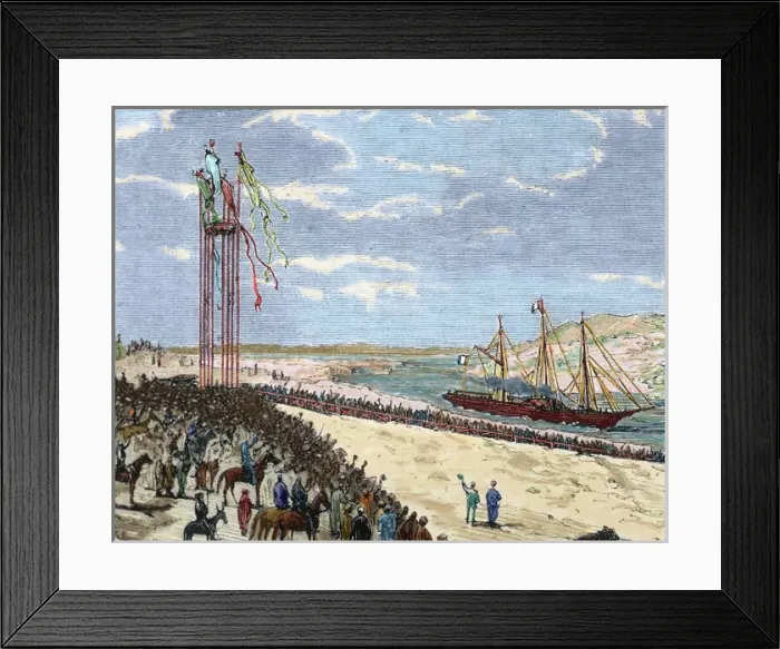 Framed Print : Egypt. Isthmus of Suez. Arrival of the Eagle to Ismai?lia Framed Print : Egypt. Isthmus of Suez. Arrival of the Eagle to Ismai?lia