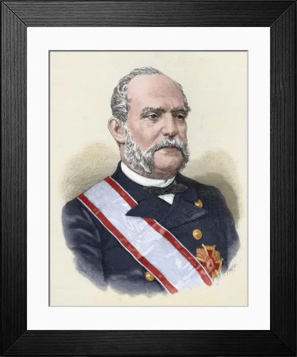 Framed Print : Topete y Carballo, Juan Bautista (1821- 1885). Spanish naval Framed Print : Topete y Carballo, Juan Bautista (1821- 1885). Spanish naval