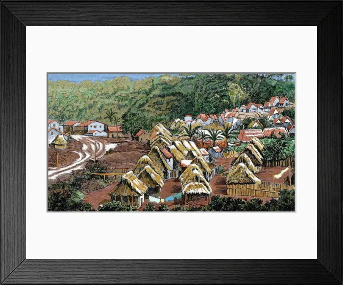 Framed Print : Construction of the Panama Canal. Workers camp in the Highla Framed Print : Construction of the Panama Canal. Workers camp in the Highla