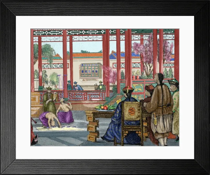 Framed Print : China. Acrobats performing at the Imperial Court Framed Print : China. Acrobats performing at the Imperial Court