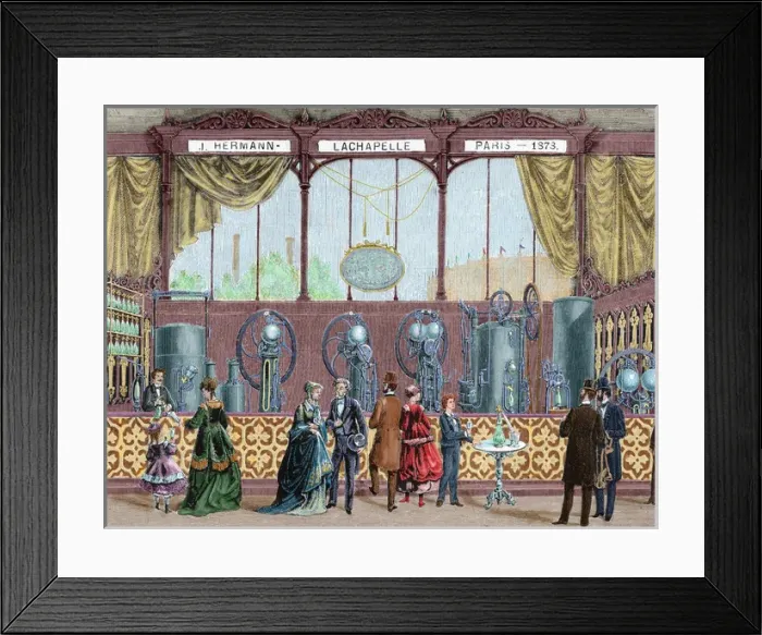 Framed Print : Paris Universal Exhibition (1878). Installation by J. Herman Framed Print : Paris Universal Exhibition (1878). Installation by J. Herman