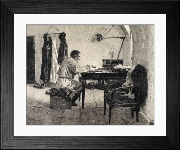 Framed Print : Leo Tolstoy (1828-1910). Russian writer Framed Print : Leo Tolstoy (1828-1910). Russian writer
