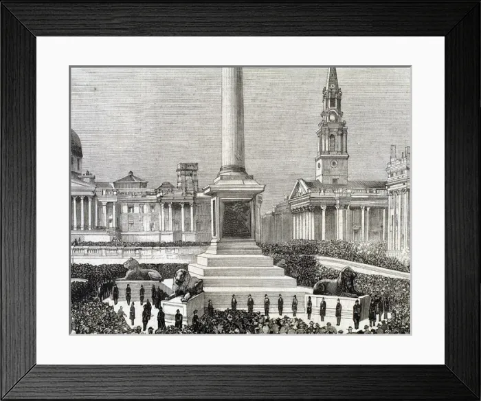 Framed Print : Meeting of workers unemployed in Trafalgar Square. London Framed Print : Meeting of workers unemployed in Trafalgar Square. London