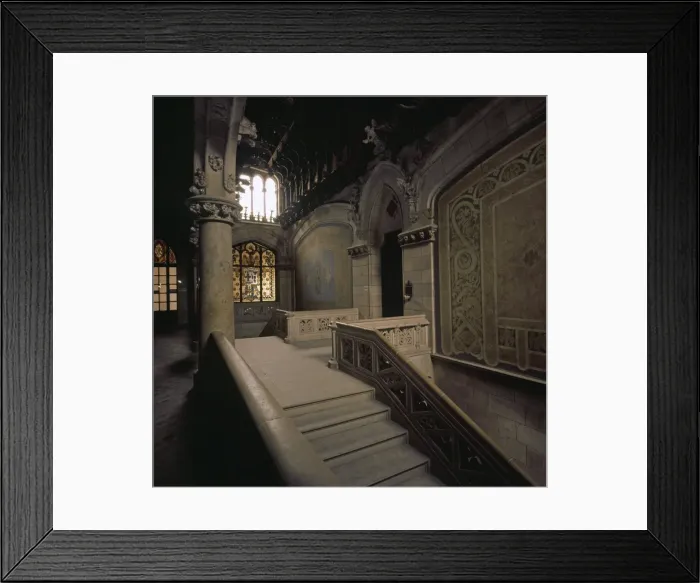 Framed Print : Comillas Pontifical University. Interior. Comillas, Spain Framed Print : Comillas Pontifical University. Interior. Comillas, Spain