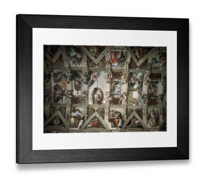 Framed Print : Michelangelo (1475-1564). Sistine Chapel (1508-1512). Ceilin Framed Print : Michelangelo (1475-1564). Sistine Chapel (1508-1512). Ceilin