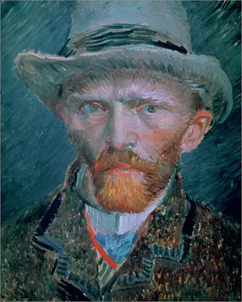 Vincent van Gogh (1853-1890). Self-portrait. Bust with brown