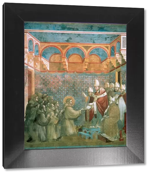 Giotto di Bondone (1266  /  7-1337). Pope Innocent III approving