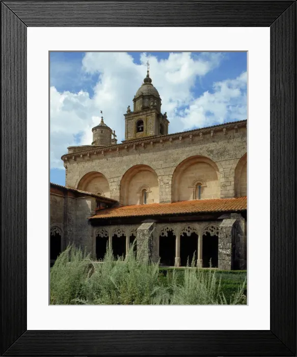 Framed Print : Collegiate Church of Saint Mary. Cloister. Spain