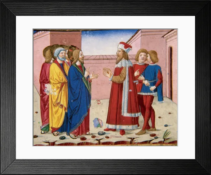 Framed Print : Nicodemus wise, Jew and Pharisee, visits to Jesus. Codex of Framed Print : Nicodemus wise, Jew and Pharisee, visits to Jesus. Codex of