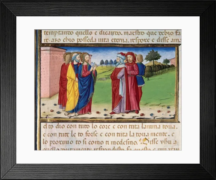 Framed Print : A doctor of the law asks Jesus what he must do to get eterna Framed Print : A doctor of the law asks Jesus what he must do to get eterna