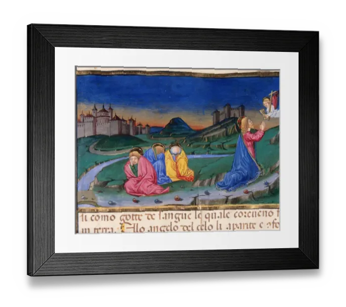 Framed Print : Jesus is going away from his disciples for praying in the Mo Framed Print : Jesus is going away from his disciples for praying in the Mo