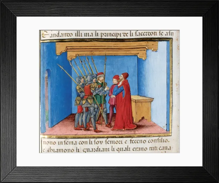 Framed Print : Resurrection. The guards tells to the priest what was happen Framed Print : Resurrection. The guards tells to the priest what was happen