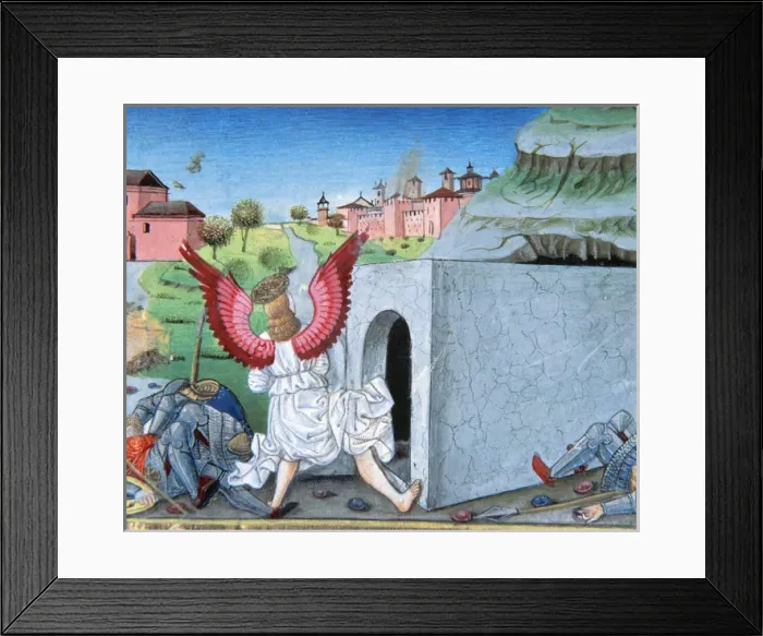 Framed Print : The guards who were guarding the tomb fell frightened throug Framed Print : The guards who were guarding the tomb fell frightened throug