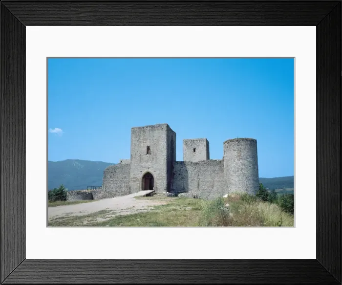 Framed Print : France. Puivert Castle. 13th century Framed Print : France. Puivert Castle. 13th century