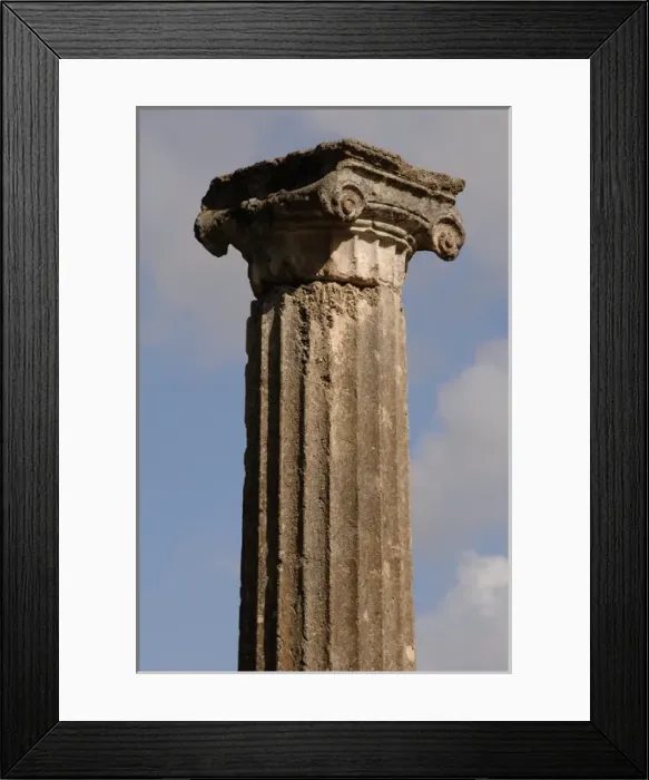 Framed Print : Greek Art. Sanctuary of Olympia. Ionic column at the Palaest Framed Print : Greek Art. Sanctuary of Olympia. Ionic column at the Palaest