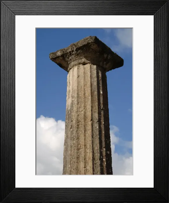 Framed Print : Greek Art. Sanctuary of Olympia. Doric column at the Palaest Framed Print : Greek Art. Sanctuary of Olympia. Doric column at the Palaest