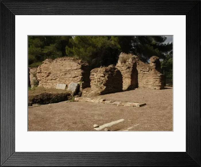 Framed Print : Greek Art. Sanctuary of Olympia. Ruins of the Greek baths Framed Print : Greek Art. Sanctuary of Olympia. Ruins of the Greek baths