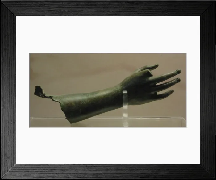 Framed Print : Right forearm belonging to a bronze statue of a woman. 3rd-1 Framed Print : Right forearm belonging to a bronze statue of a woman. 3rd-1