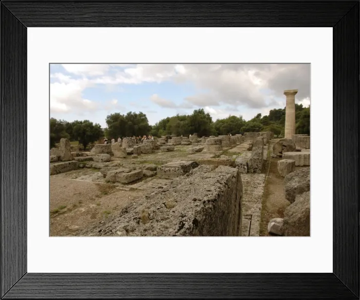 Framed Print : Greek Art. Temple of Zeus. Ruins (471-456 BC). Altis. Olympi Framed Print : Greek Art. Temple of Zeus. Ruins (471-456 BC). Altis. Olympi