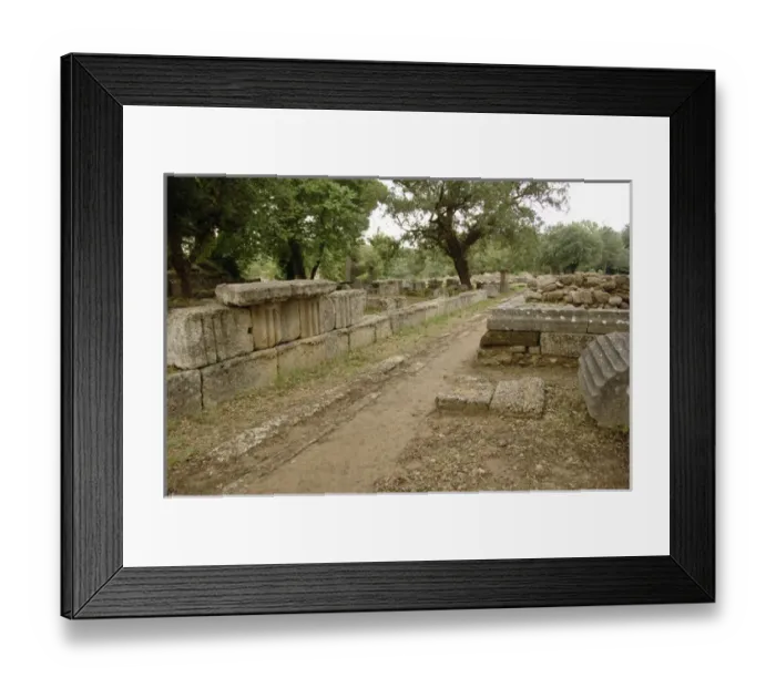 Framed Print : Greek Art. Greece. Echo Portico or Heptaechos Framed Print : Greek Art. Greece. Echo Portico or Heptaechos