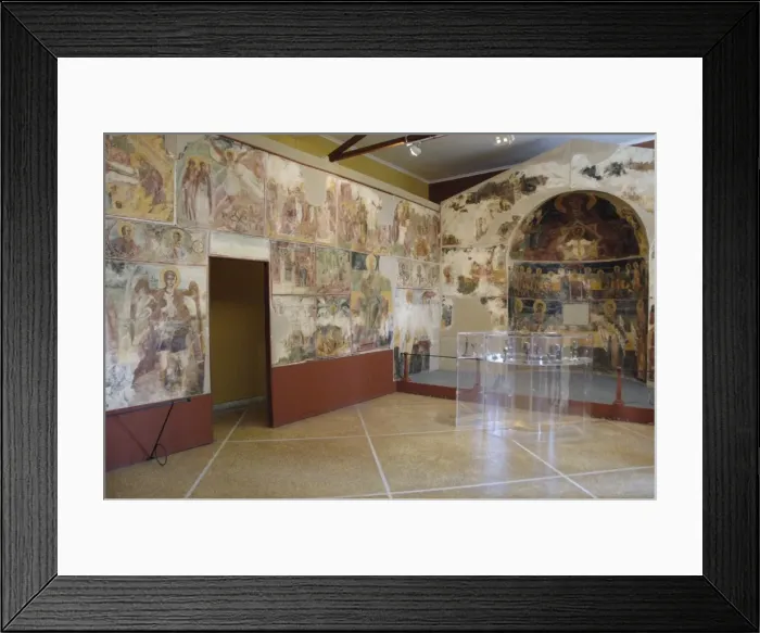 Framed Print : Byzantine Art. Greece. Frescoes from the Monastery of St. An Framed Print : Byzantine Art. Greece. Frescoes from the Monastery of St. An