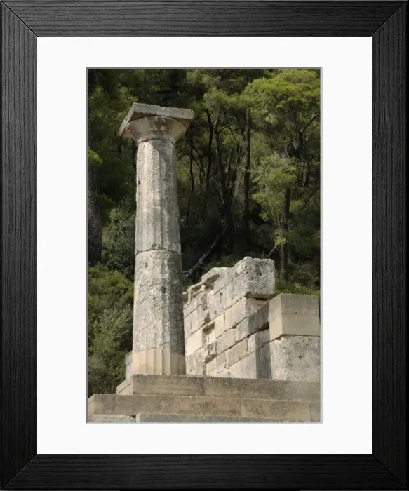 Framed Print : Greek Art. Nymphaeum of Herodes Atticus. Doric column. Greec Framed Print : Greek Art. Nymphaeum of Herodes Atticus. Doric column. Greec