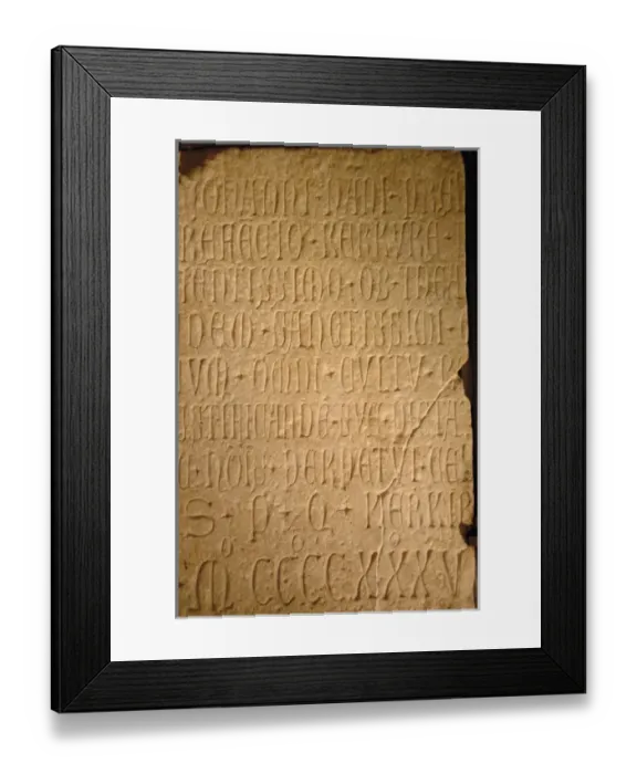 Framed Print : Latin inscription commemorating Giovanni Nani, Consul for Co Framed Print : Latin inscription commemorating Giovanni Nani, Consul for Co