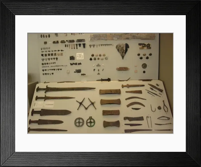 Framed Print : Prehistoric Art. Age of Metals. Greece. Different types of k Framed Print : Prehistoric Art. Age of Metals. Greece. Different types of k